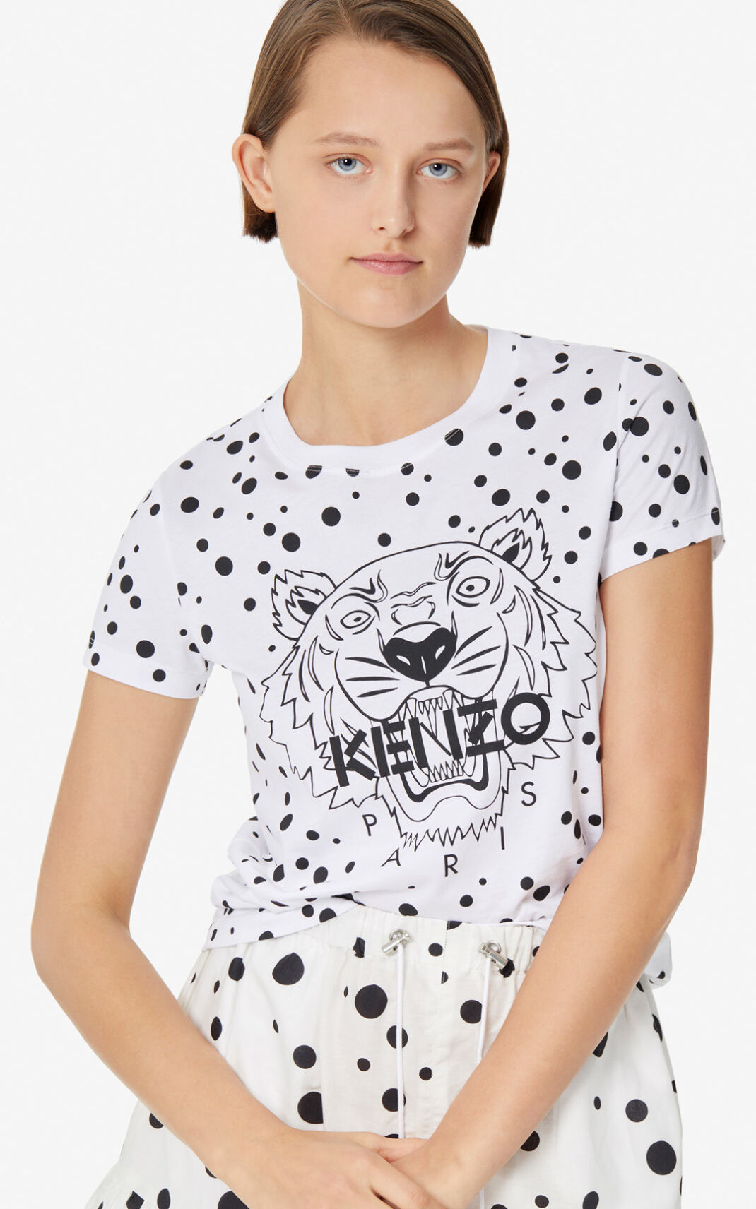 Kenzo Dots Tiger Ženska Majice Črna SI-7817390